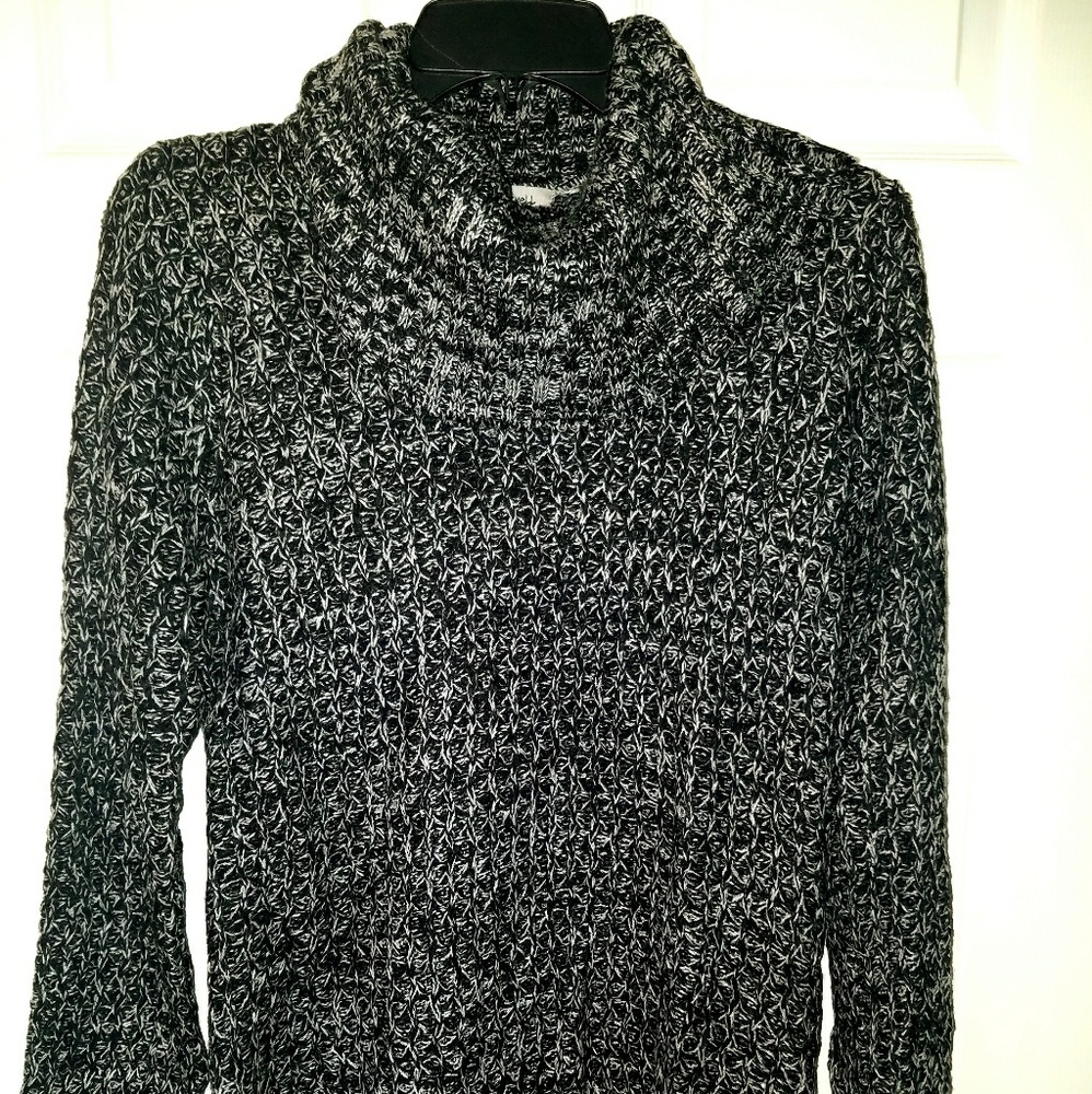 Cowl neck, heathered sweater